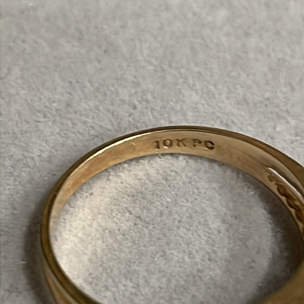 Vintage Multi Gemstone 10k Solid Yellow Gold "Mot… - image 4